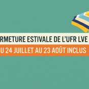 Fermeture estivale de l&rsquo;UFR LVE